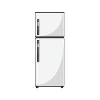 Double Door Refrigerator Icon Illustration with Outline for Design Element, Clip Art, Web, Landing page, Sticker, Banner. Flat Cartoon Style vector
