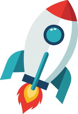 Red Rocket Pointy Icon Accelerate Business Growth
