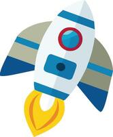 White Rocket Icon Ignite Your Business Potential with this Graphic Depicting Soaring Growth and Innovation vector