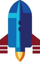 Blue and Red Round Rocket 3d Icon Propel Your Business to Success vector