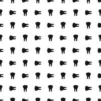 Repetitive tooth pattern design on a white background suitable for dental themes and artistic projects. Pattern 11 vector