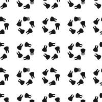 Repetitive tooth pattern design on a white background suitable for dental themes and artistic projects. Pattern 13 vector