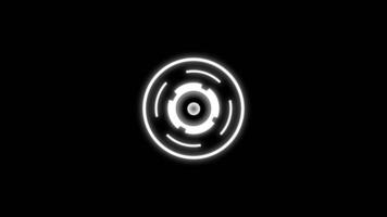 Circle HUD Interface element design animation with futuristic concept Isolated on Black Background video