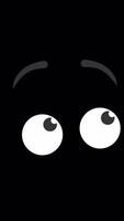 Eyes Looking Left And Right On Vertical On Alpha Channel 2D Cartoon Animation video