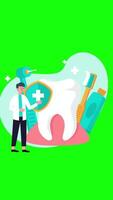 On Vertical On Greenscreen Background 2D Cartoon Animation video