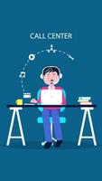 Customer Service, Support Or Call Center On Vertical 2D Cartoon Animation video