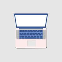 Laptop icon in flat style. Laptop illustration on gray background. Laptop concept icon in flat style illustration. trend design element. Element design technology vector