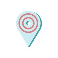 Pin location icon in flat color style. Location gps navigation map. location symbol illustration graphic design. Suitable for use in map design, tags, share and location markers vector