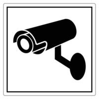 Black and White Surveillance Camera Icon for Security and Monitoring Needs in Various Applications vector