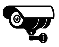 Black and White Security Camera Icon with Rounded Edges for Surveillance and Monitoring Applications vector