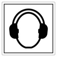 Icon of Headphones on Abstract Head Silhouette Representing Music Listening and Audio Experience vector