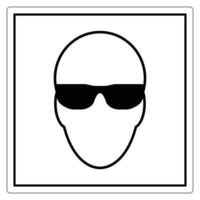 Minimalist Icon of Head with Sunglasses in Black and White Design for Stylish Graphics and Illustrations vector