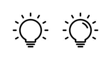 Light bulb outline icon in trendy style. Electric lamp, idea sign symbol vector
