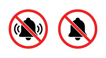 Bell forbidden sign icon in generic style. No notification, prohibition sign symbol vector