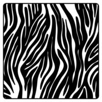 Seamless zebra skin pattern with doodle drawing style vector