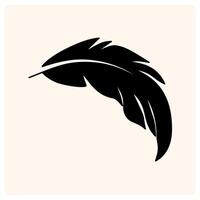 Different forms of feathers with doodle style drawing vector
