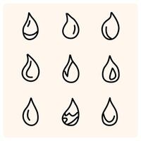 Hand drawn water drop illustration in doodle style vector