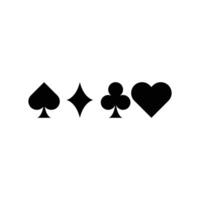 playing card suits design template on white background vector