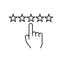 Customer reviews, rating, user feedback concept icon. Flat illustration on white background. vector