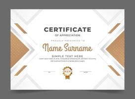 Modern certificate design template vector