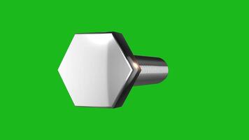 3D Chrome bolts animation, CG motion graphics, Mechanical concepts video