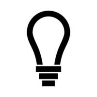 Simple light bulb icon isolated on white background vector