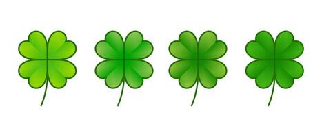 set icon clover design flat on white background vector