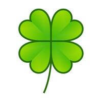 four leaf clover icon symbol dsign flat isolated on white background vector
