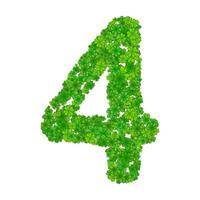 a pile of clover leaves shape 4 design illustration on white background vector