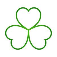 line icon three leaf shamrock isolated on white background vector