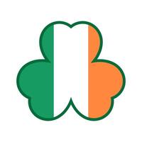 irish flag shape shamrock symbol isolated on white background vector
