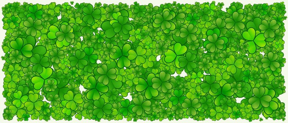 abstract background banner shamrock leaves pattern graphic design
