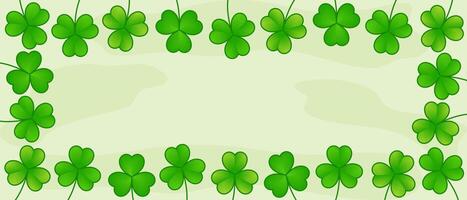 shamrock frame design background banner vector