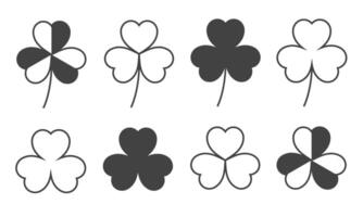 shamrock variations icon symbol illustration collection vector