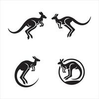 Minimalist Leaping Kangaroo Design vector