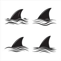 Minimalist Shark Fin Design vector