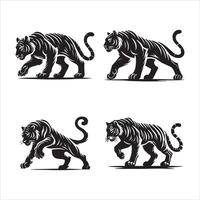 Minimalist Tiger Illustrations vector