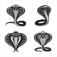 Minimalist Cobra Silhouette Art vector