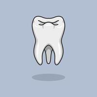 illustration Tooth. Health White Tooth Cartoon design illustration and icon for website, digital and print vector