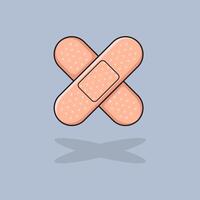 illustration Medical Patch. Medical Bandage Patch Cartoon design illustration and icon for website, digital and print vector
