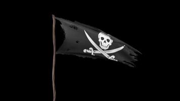 Animation of a pirate flag with alpha channel video