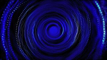 Abstract sci-fi blue tunnel. Wormhole absorbs cyberspace. 3D portal. Futuristic fantasy high-tech funnel. 3d rendering. Super-fast, fast 3D corridor. HD, 4K, 60 fps. video