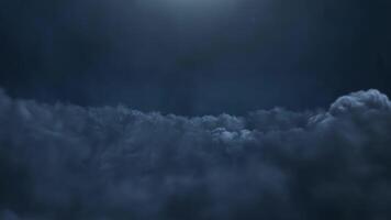 Enigmatic and Mysterious Dark Clouds Resting Over an Illuminated Sky Above Us all video