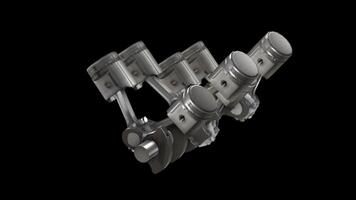 Piston animation with alpha channel video