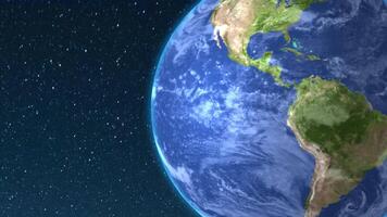 Stunning Earth Visualization with Vibrant Colors Capturing Landmasses and Oceans from Space video