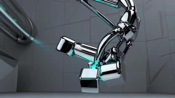 Robotic Arm Mechanism Footage with Dynamic Movement and Sleek Design video