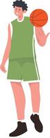 Basketball Player on White Background vector