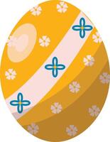 Easter Egg with Floral Pattern Concept vector