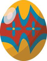 Easter Egg with Flower Pattern Style vector