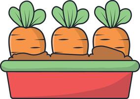 Tree Carrot Illustration for Nowruz Day Celebrate vector